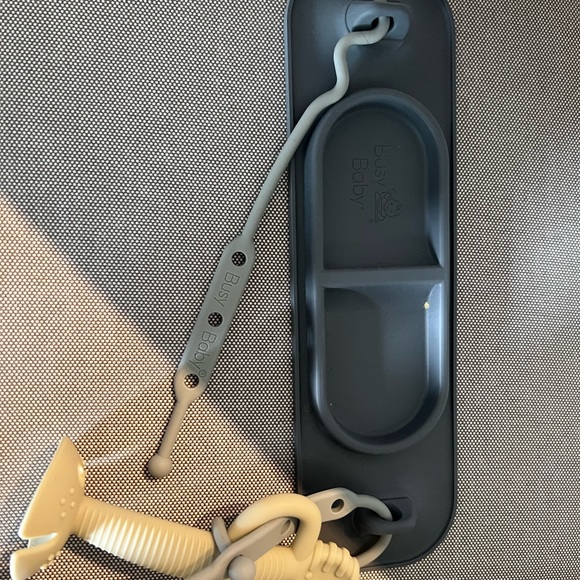 Busy Baby Mat and Teether Spoon in Grey - Picture 2 of 4